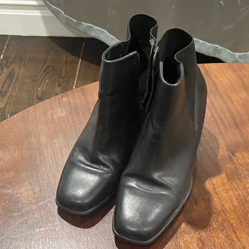 Stylish black ankle booties
